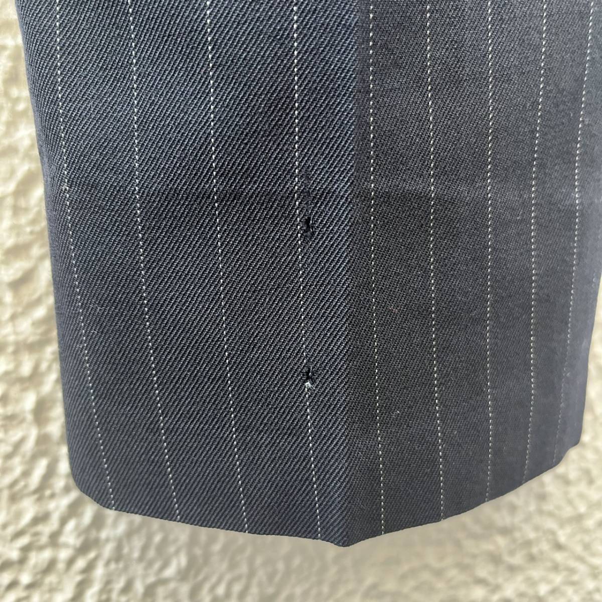 COMME des GARONS HOMME PLUS コムデギャルソンオムプリュス Sサイズ ウールスラックス ストライプ ネイビー