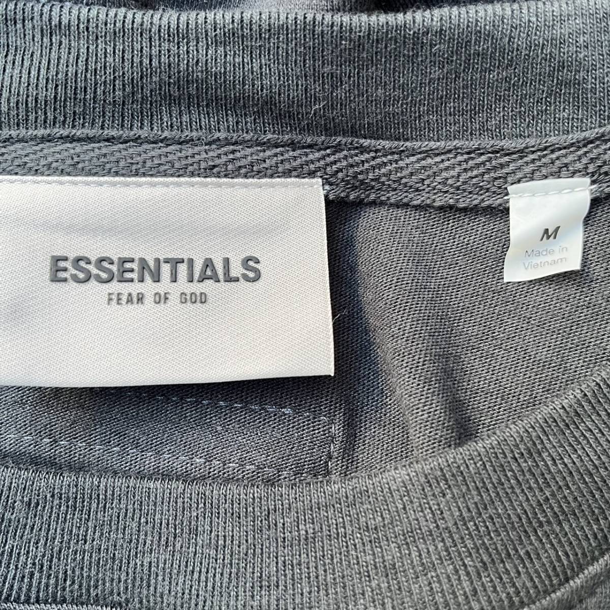 新品 FOG Fear Of God Essentials フィアオブゴッド エッセンシャルズ Mサイズ LOGO Tシャツ ブラック BLACK