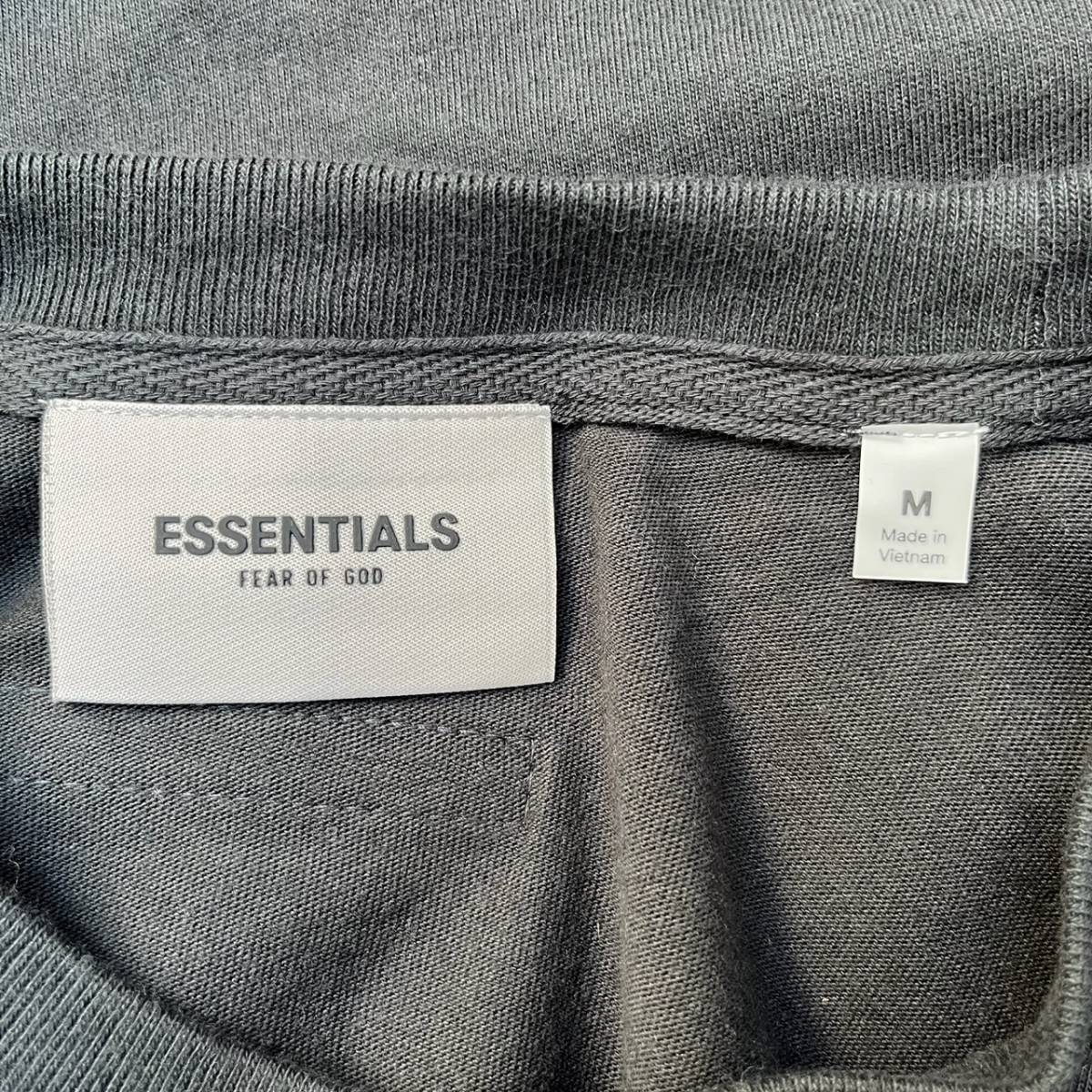 新品 FOG Fear Of God Essentials フィアオブゴッド エッセンシャルズ Mサイズ LOGO Tシャツ ブラック BLACK