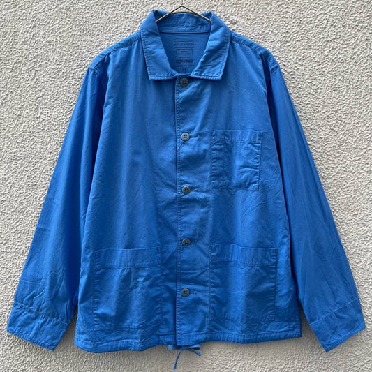 新品 タグ付き MAIDEN NOIR メイデンノアール Mサイズ DYED FIELD SHIRT 裾ドローコード 長袖 シャツ ブルー
