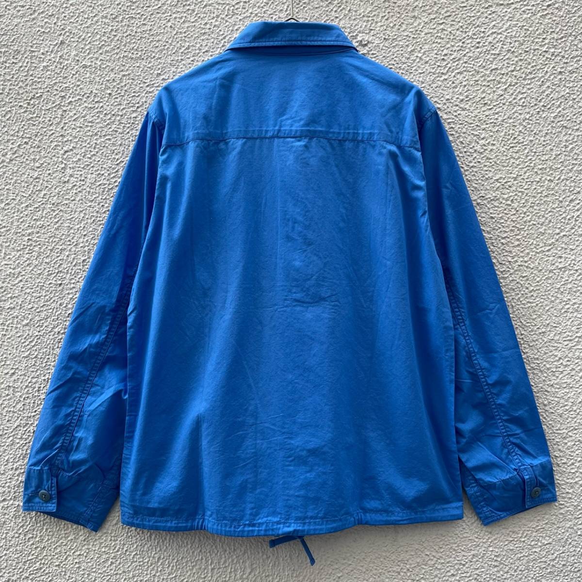 新品 タグ付き MAIDEN NOIR メイデンノアール Mサイズ DYED FIELD SHIRT 裾ドローコード 長袖 シャツ ブルー