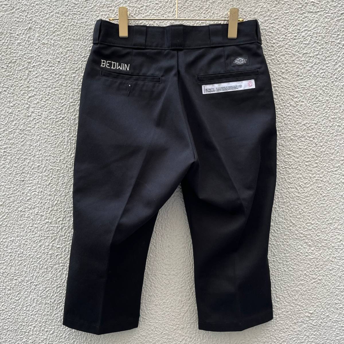 BEDWIN & THE HEARTBREAKERS ベドウィンザハートブレイカーズ × Dickies ディッキーズ サイズ2 クロップドパンツ チノパン ブラック