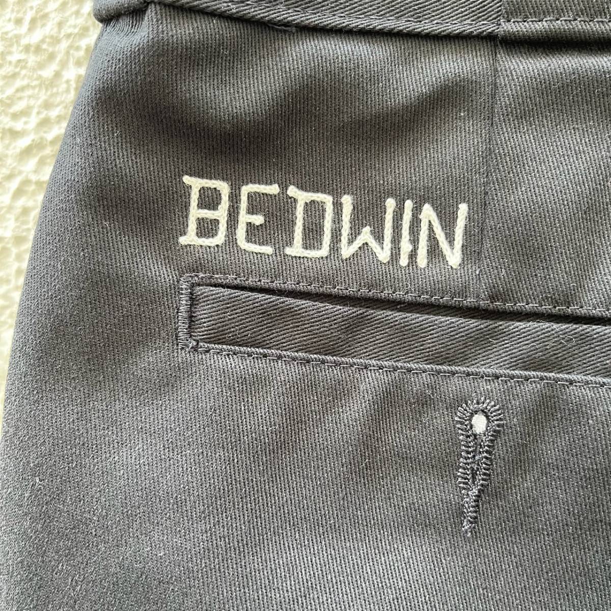 BEDWIN & THE HEARTBREAKERS ベドウィンザハートブレイカーズ × Dickies ディッキーズ サイズ2 クロップドパンツ チノパン ブラック
