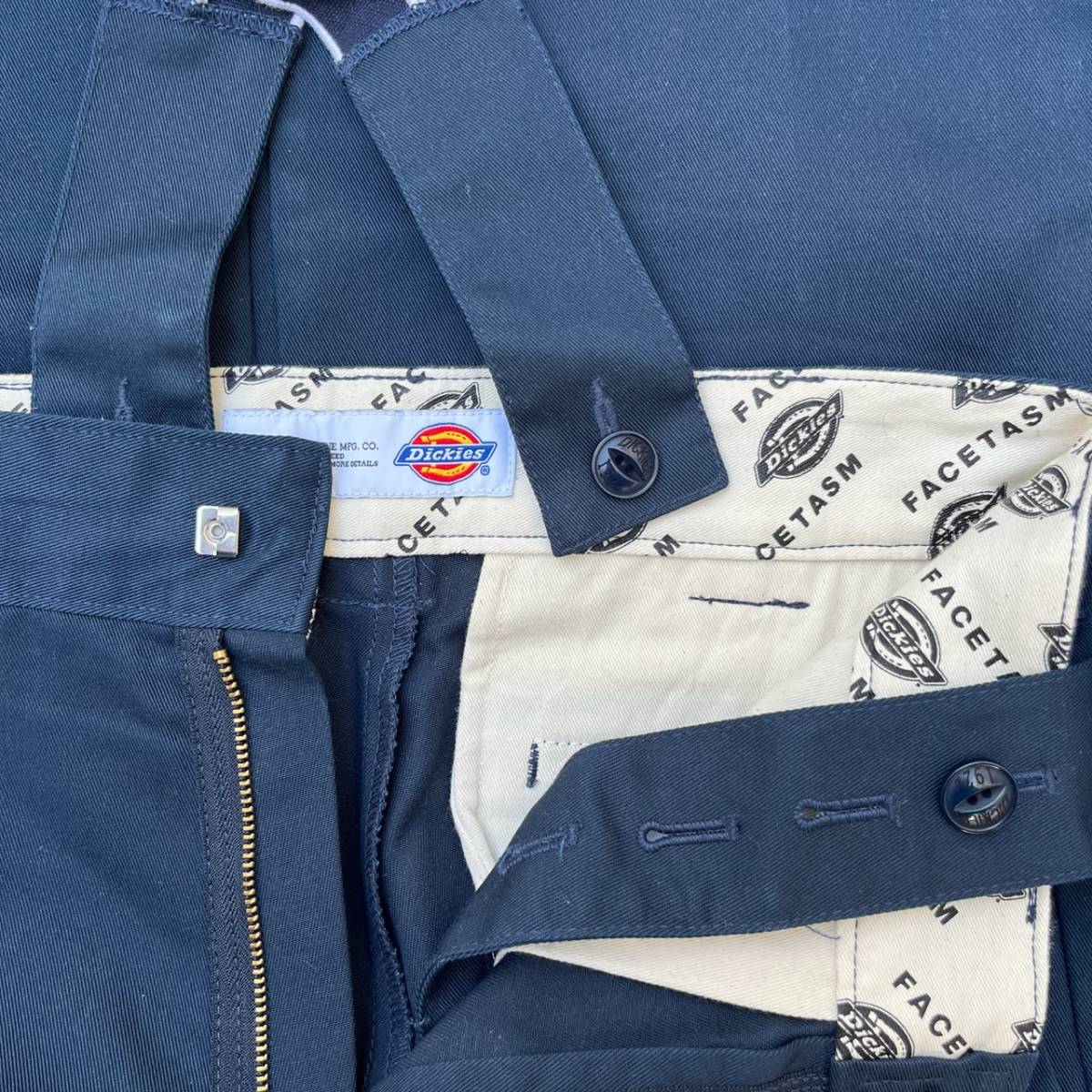 FACETASM ファセッタズム × Dickies ディッキーズ サイズ3 サスペンダー 874 ワークパンツ チノパン ネイビー