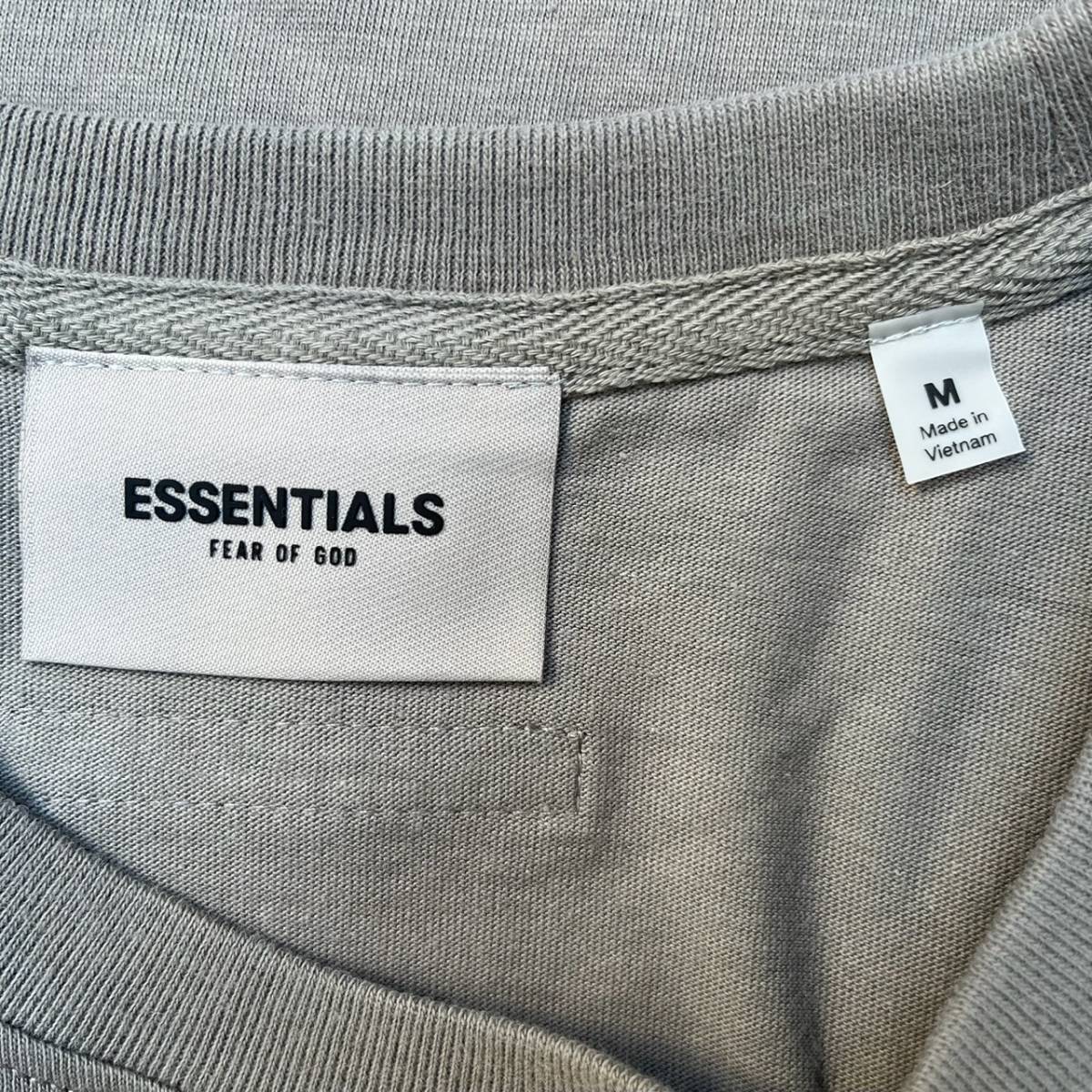 新品 FOG Fear Of God Essentials フィアオブゴッド エッセンシャルズ Mサイズ LOGO Tシャツ CHARCOAL チャコール
