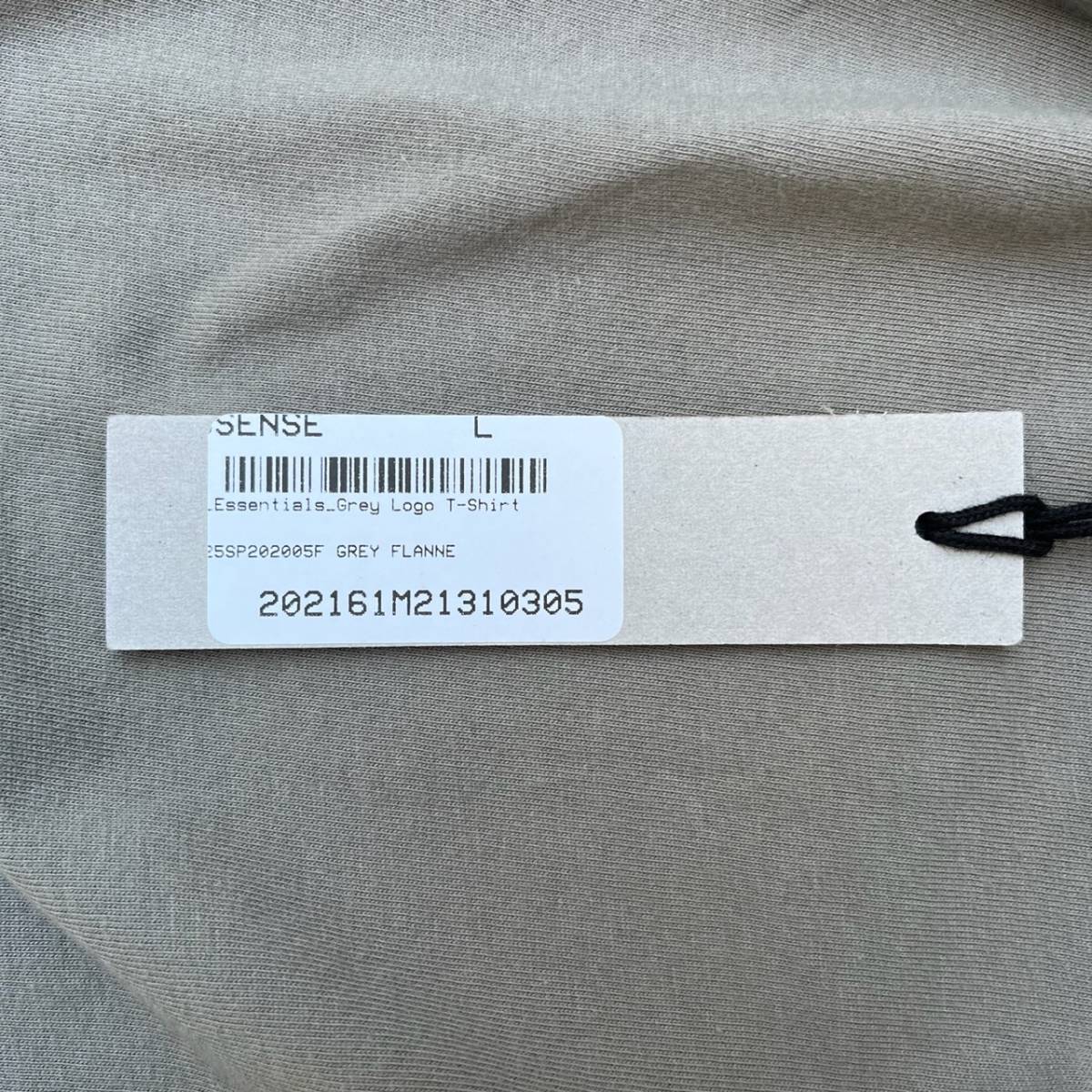 新品 FOG Fear Of God Essentials フィアオブゴッド エッセンシャルズ Lサイズ LOGO Tシャツ CHARCOAL チャコール