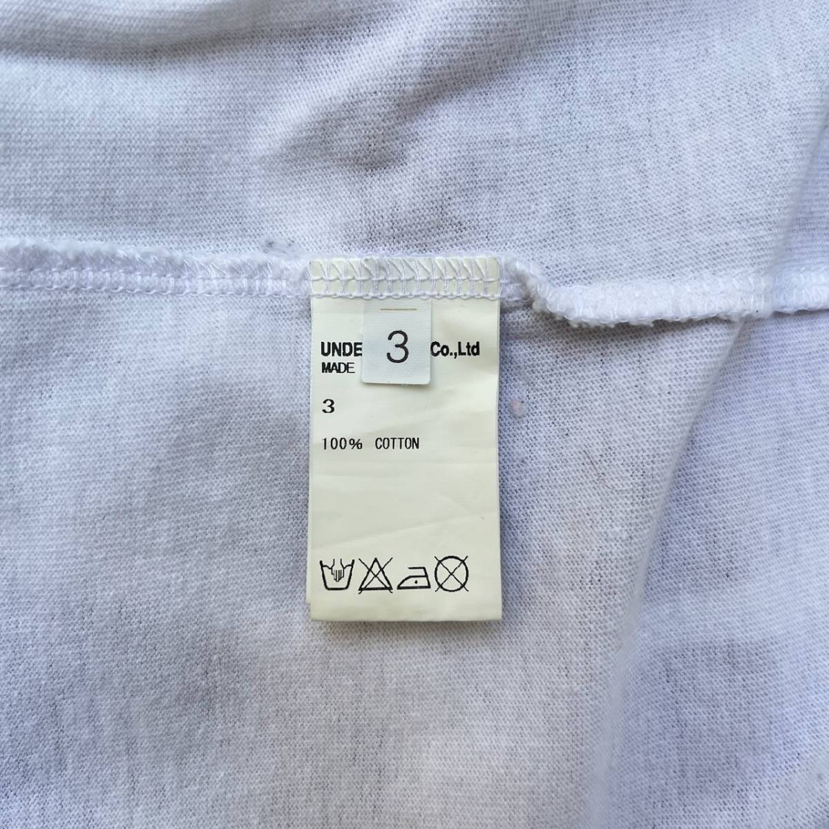 UNDER COVER アンダーカバー サイズ3 リップ ロゴ Tシャツ プリント ホワイト