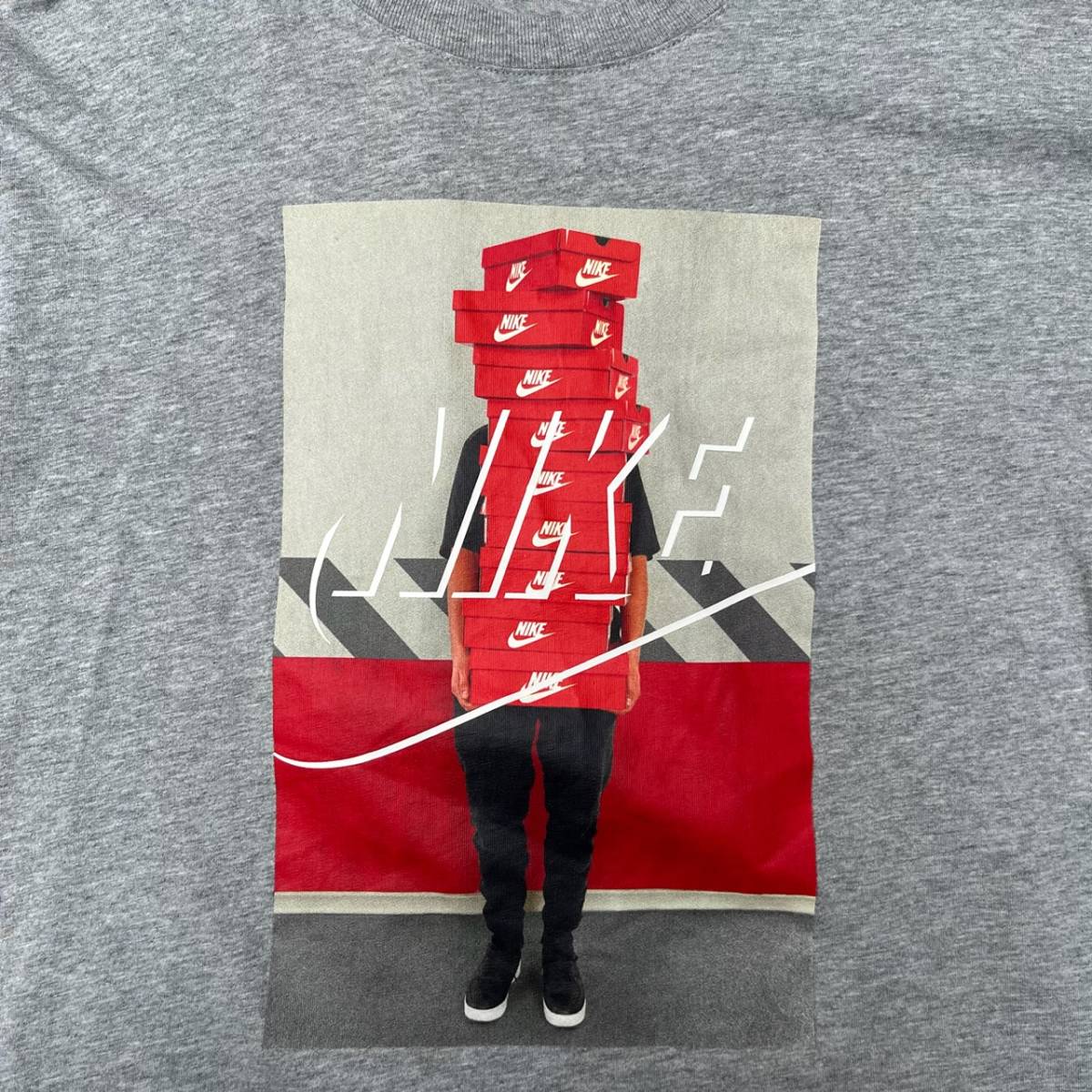 NIKE ナイキ XLサイズ Tシャツ シューズボックス ロゴ グレー