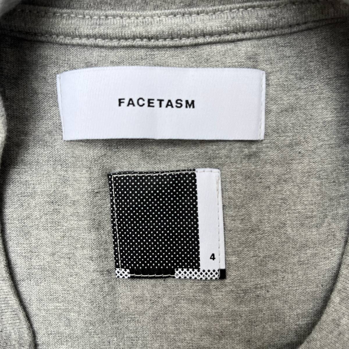 FACETASM ファセッタズム サイズ4 Tシャツ プリント 半袖 グレー