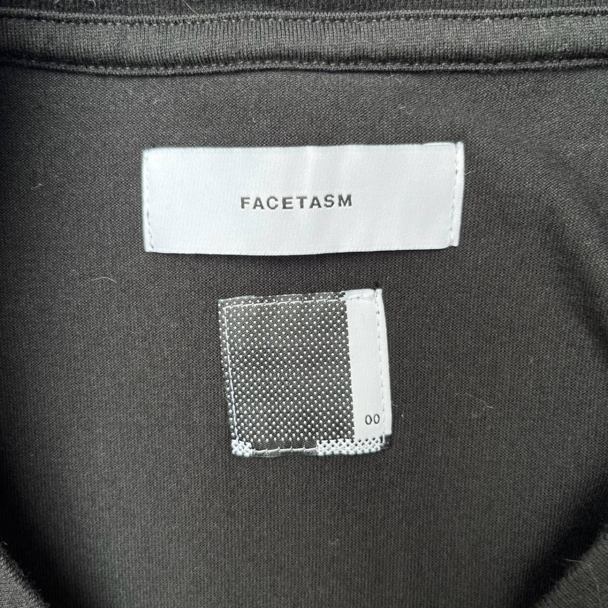 FACETASM ファセッタズム サイズ00 Tシャツ ビックシルエット ワイドシルエット ロゴ ブラック フリーサイズ