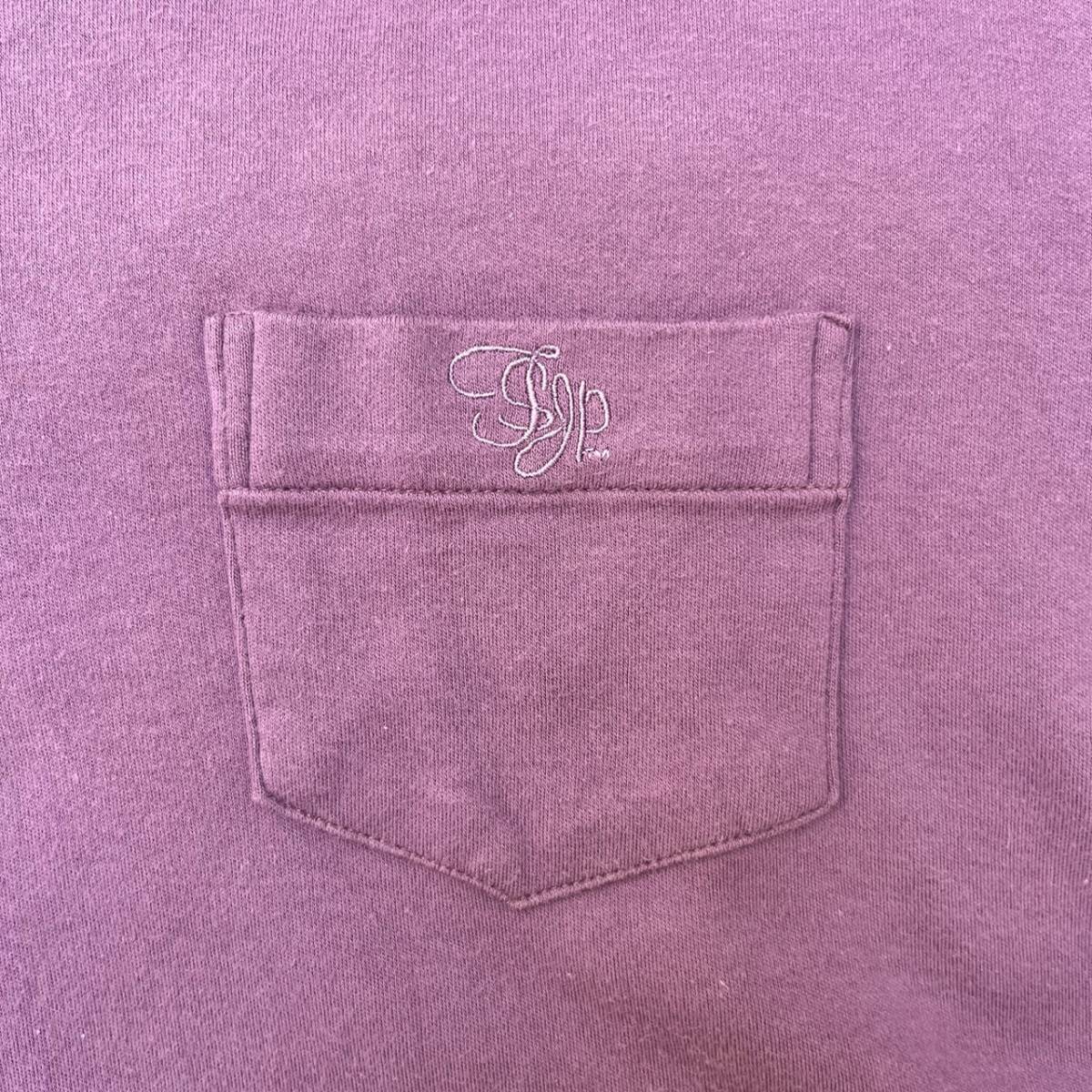 The Stylist Japan ザスタイリストジャパン Sサイズ ポケット Tシャツ ワンポイント刺繍 パープル