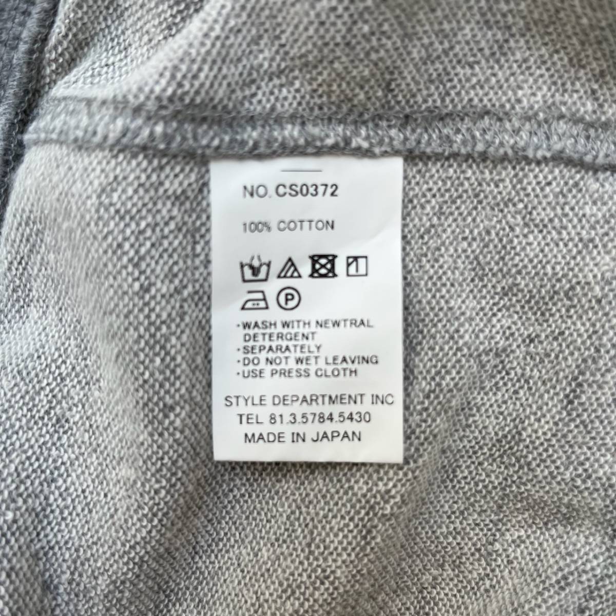 STILL BY HAND スティルバイハンド サイズ46 Tシャツ ポケット スウェット リブ 無地 グレー