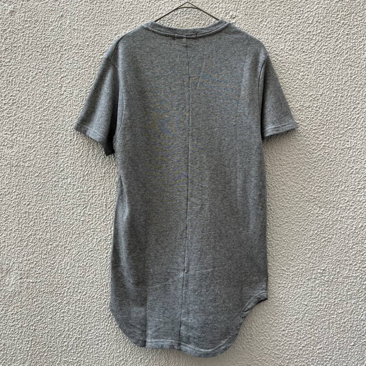 mnml ミニマル Mサイズ Tシャツ ロング丈 半袖 グレー