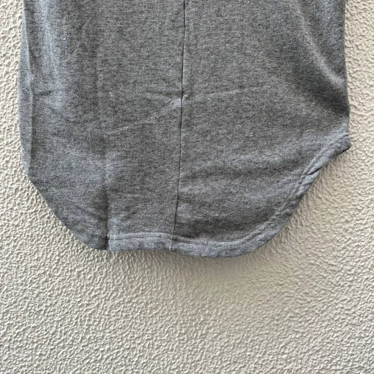 mnml ミニマル Mサイズ Tシャツ ロング丈 半袖 グレー