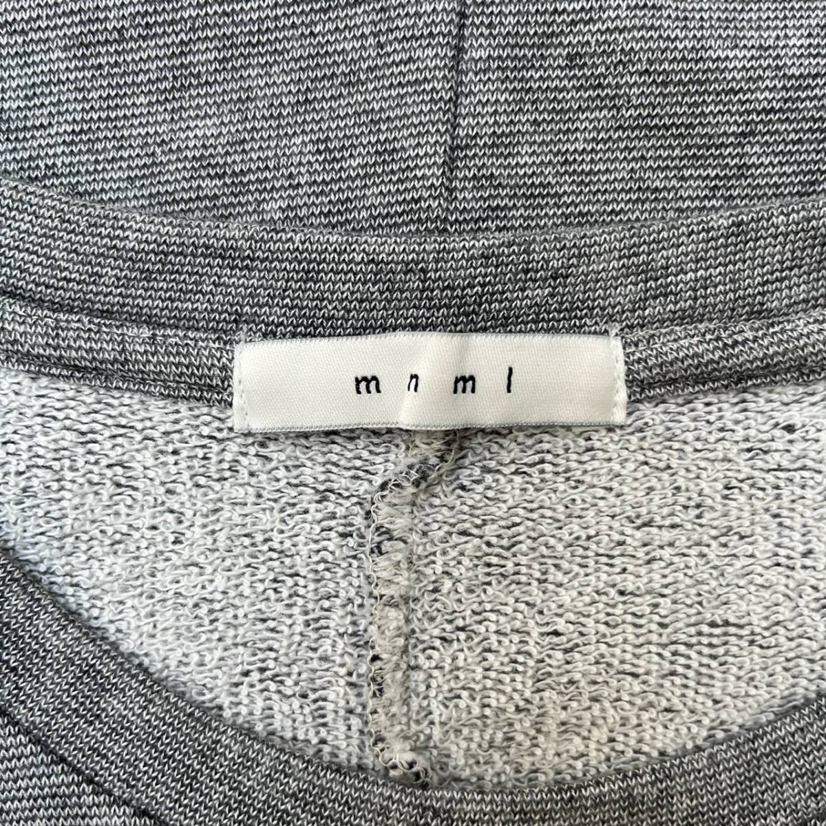 mnml ミニマル Mサイズ Tシャツ ロング丈 半袖 グレー