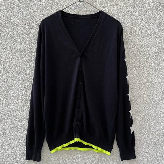 uniform experiment ユニフォームエクスペリメント サイズ2 コットンカーディガン スター ブラック