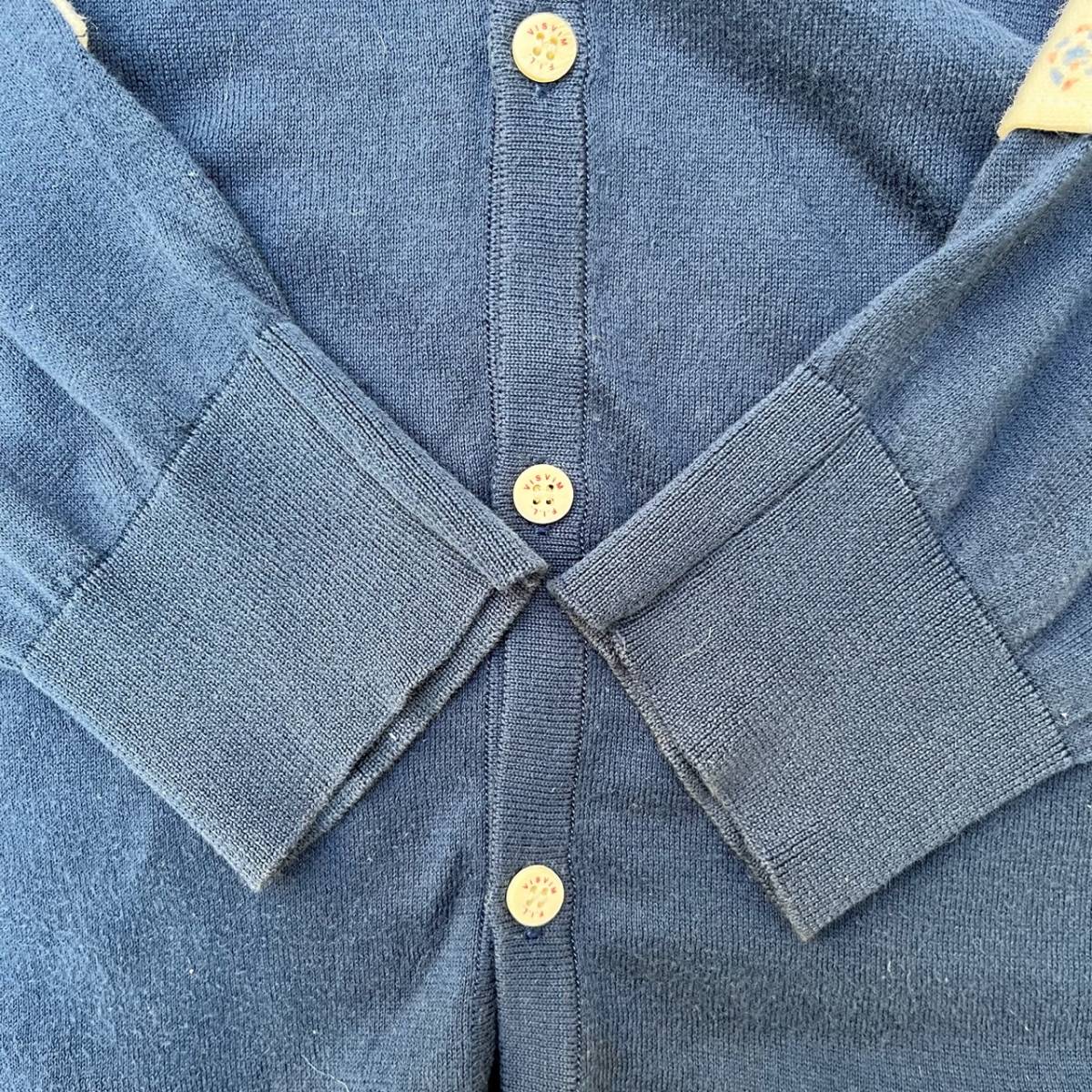 VISVIM ビズビム サイズ2 コットン カーディガン ネイビー
