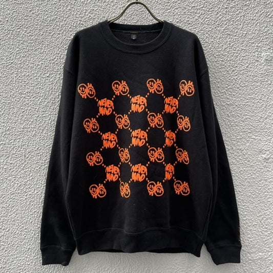 STUD MUFFIN スタッドマフィン サイズ3 スウェット 加工プリント NEVER MIND ブラック