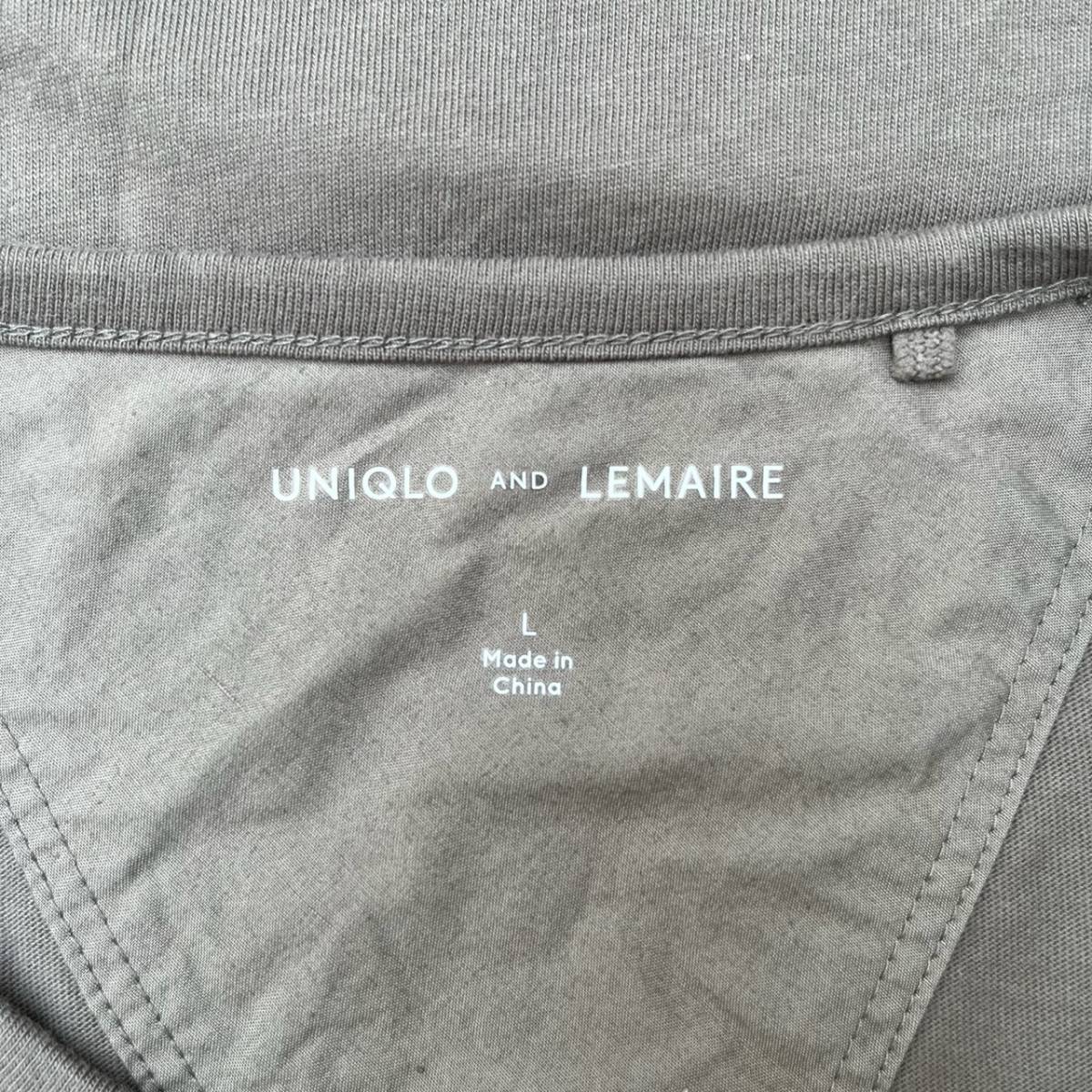 UNIQLO ユニクロ & LAMAIRE ルメール Lサイズ Tシャツ ビックポケット カーキ