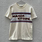 MAISON KITSUNE メゾン キツネ XSサイズ ロゴ Tシャツ プリント 半袖 クリーム