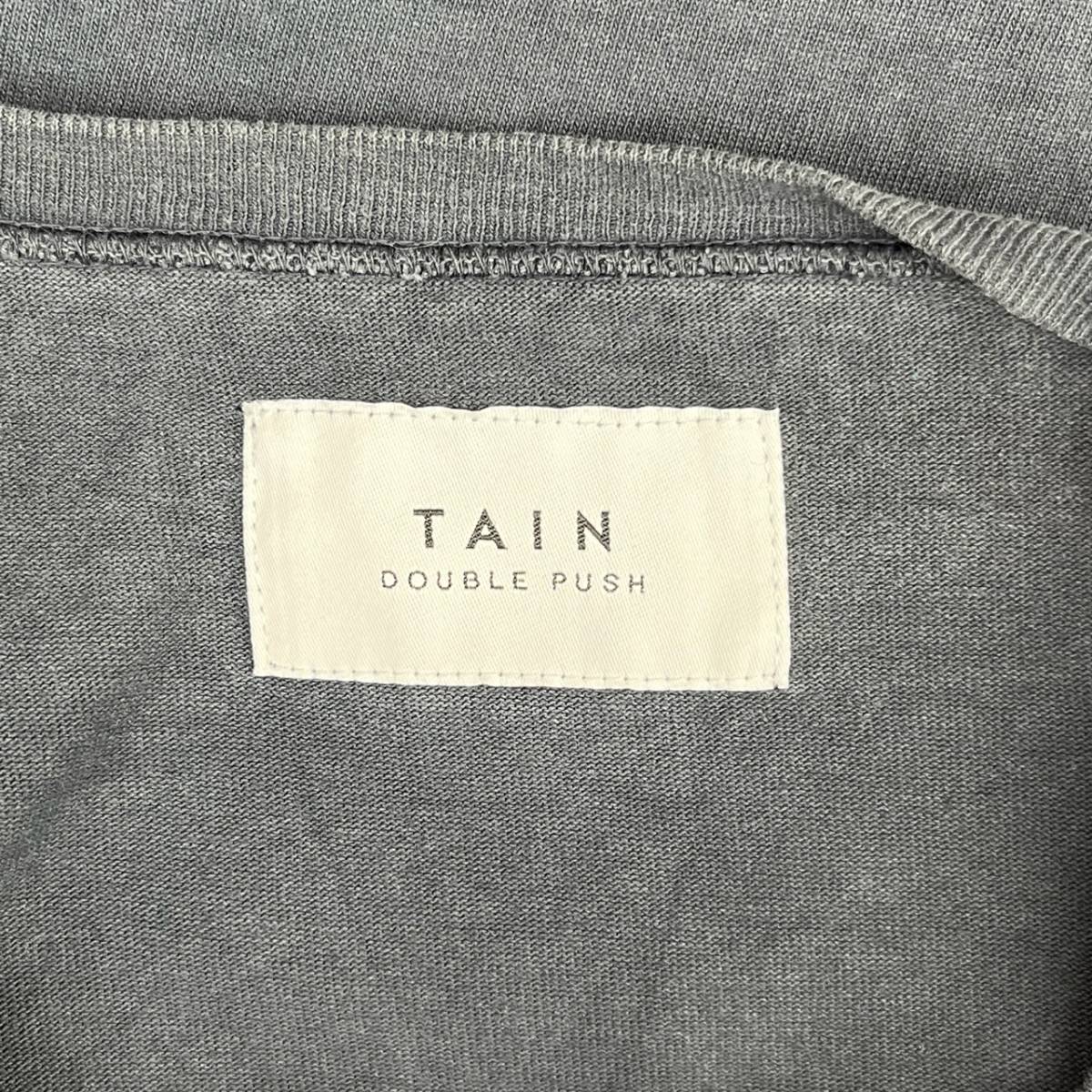 TAIN DOUBLE PUSH タインダブルプッシュ Lサイズ ロングスリーブTシャツ リバーシブル ブラック