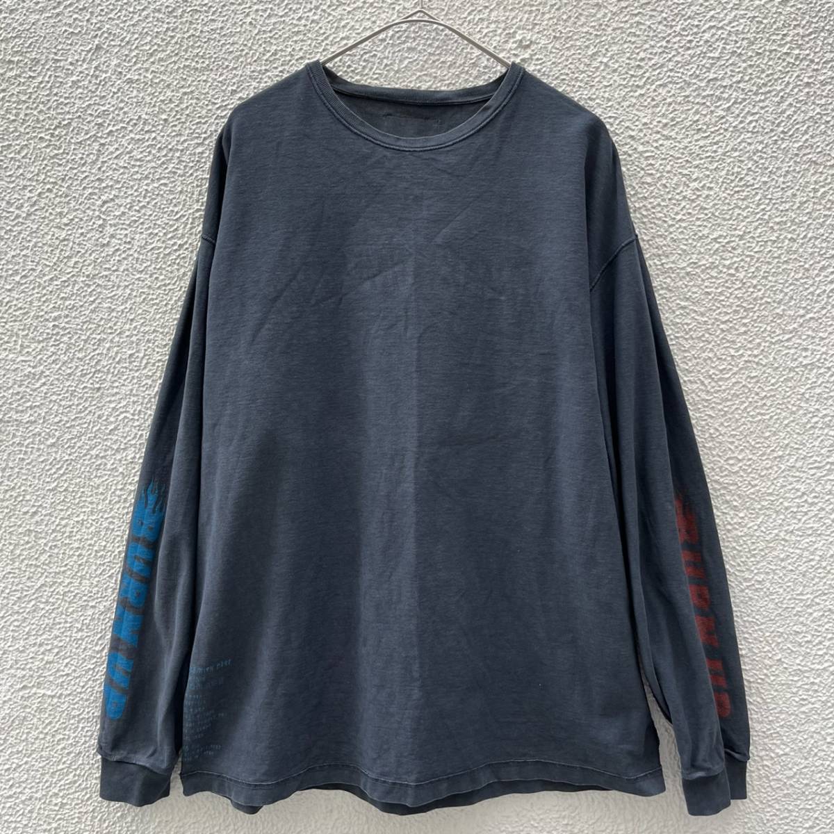 TAIN DOUBLE PUSH タインダブルプッシュ Lサイズ ロングスリーブTシャツ リバーシブル ブラック