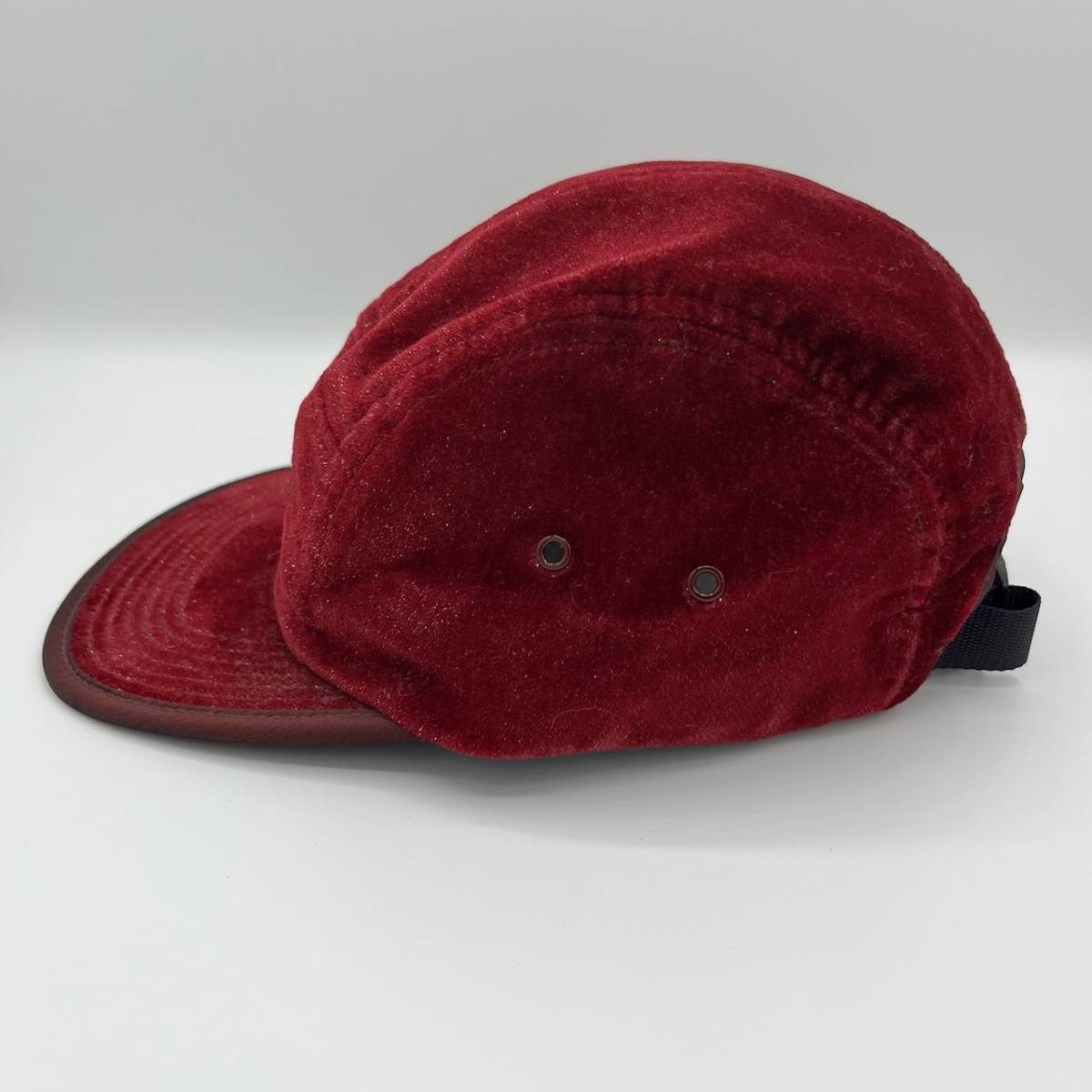 Supreme シュプリーム ボックスロゴ キャップ 帽子 ベロア ラメ レッド