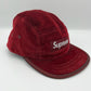 Supreme シュプリーム ボックスロゴ キャップ 帽子 ベロア ラメ レッド