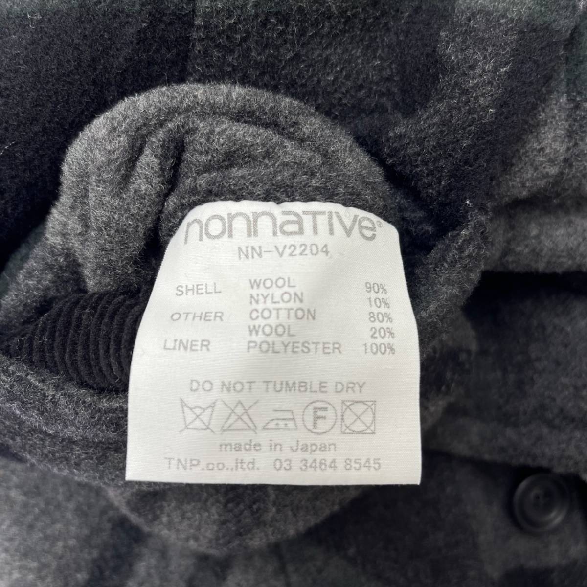 未使用品 nonnative ノンネイティブ サイズ0 ファーマー ベスト チェックベスト リバーシブル グレー タグ付き