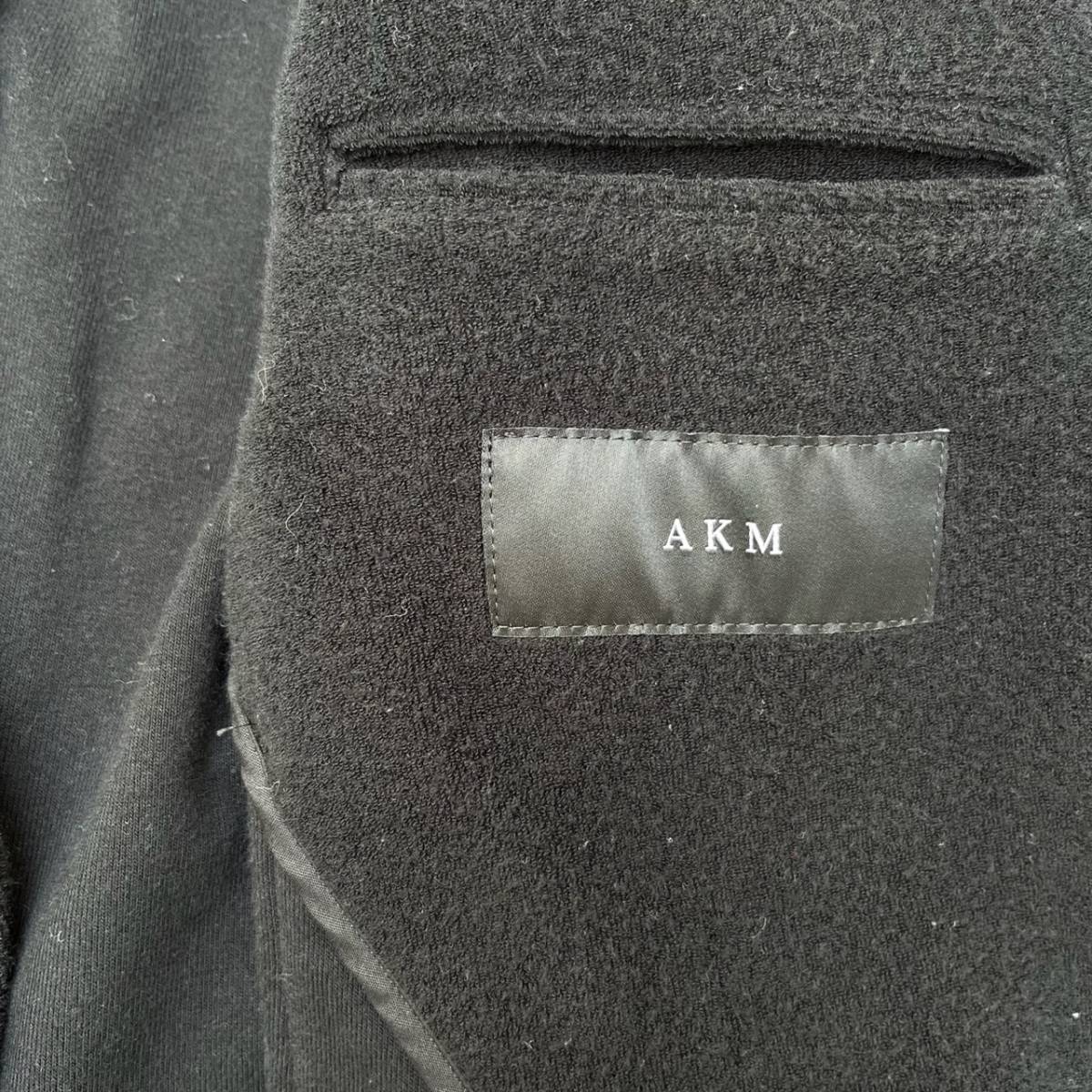 AKM エイケイエム Mサイズ ジャケット コットン スーツ ブレザー メンズ ブラック
