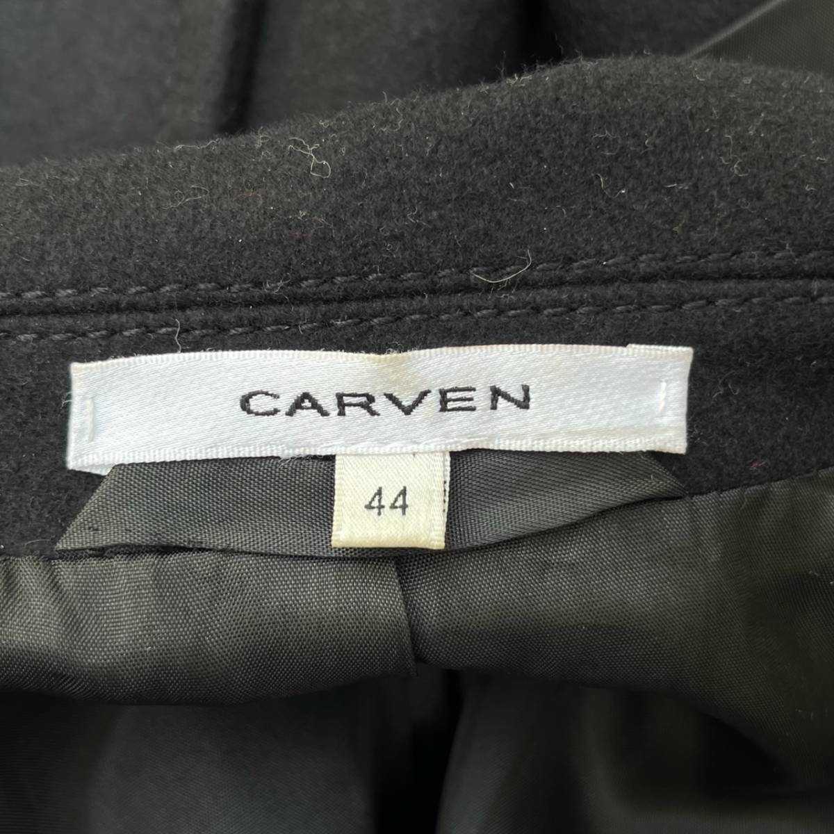 CARVEN カルヴェン サイズ44 コート チェスターコート ピーコート ブラック