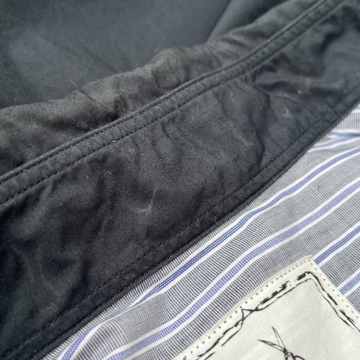 BLACK&BLUE ブラックアンドブルー サイズ3 クレイジーパターンシャツ 長袖シャツ マルチカラー