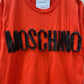MOSCHINO モスキーノ Sサイズ チャックロゴ Tシャツ 半袖 オレンジ