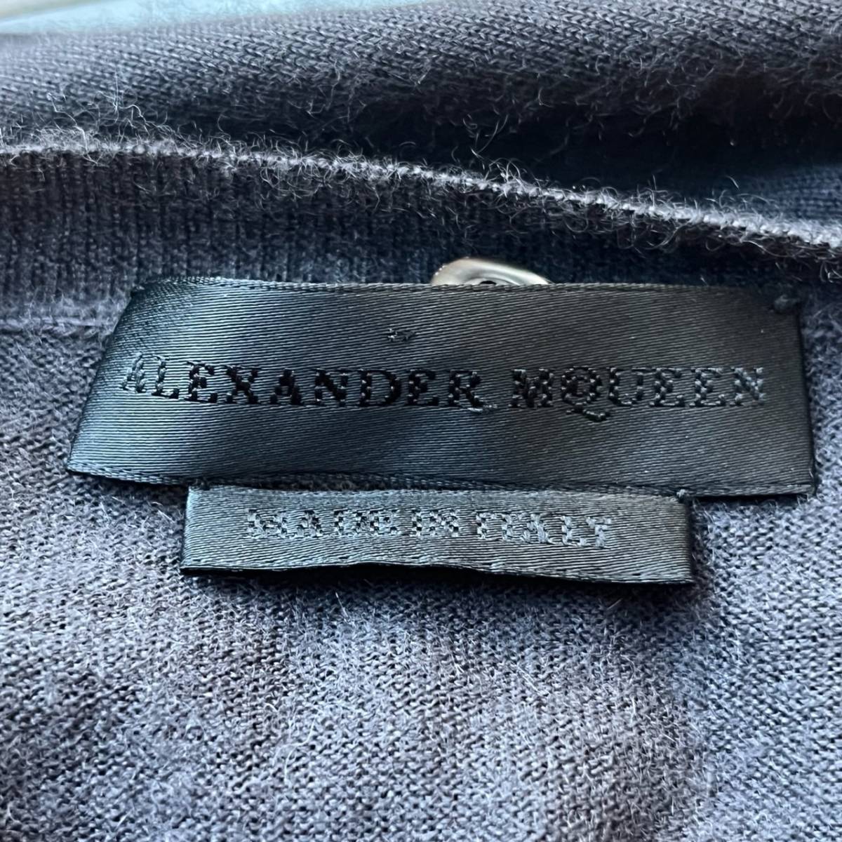 Alexander McQueen アレキサンダーマックイーン Sサイズ Vネック セーター カシミア スミクロ