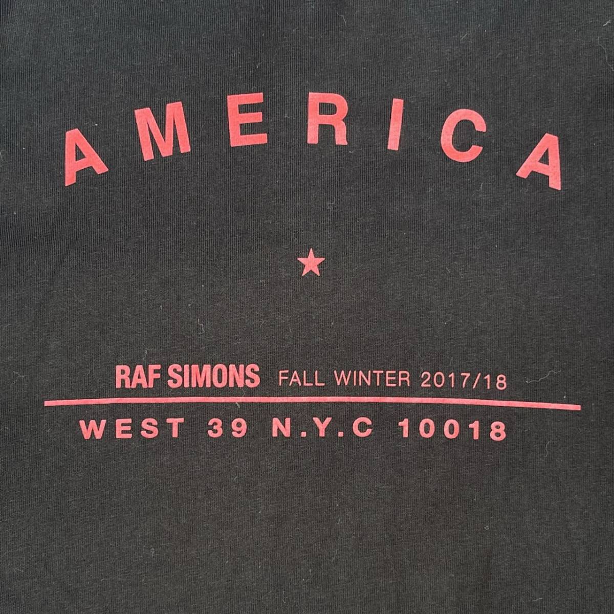 RAF SIMONS ラフシモンズ XSサイズ TOUR CREWNECK ツアークルーネック Tシャツ ブラック