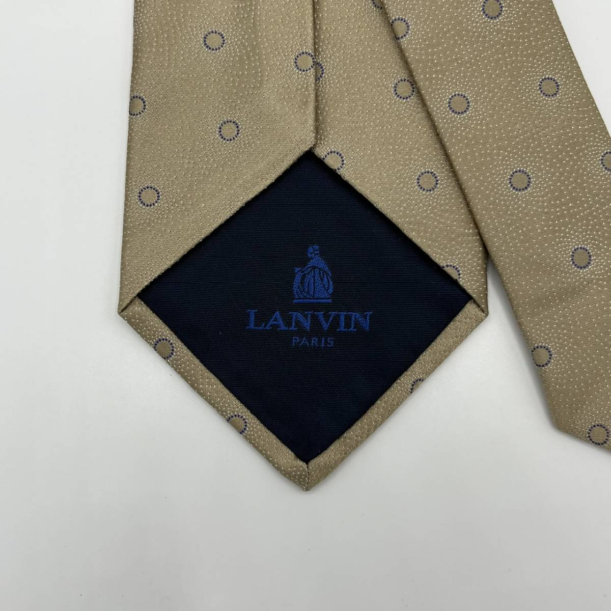 新品 LANVIN ランバン ネクタイ レギュラータイ 絹 シルク イエロー