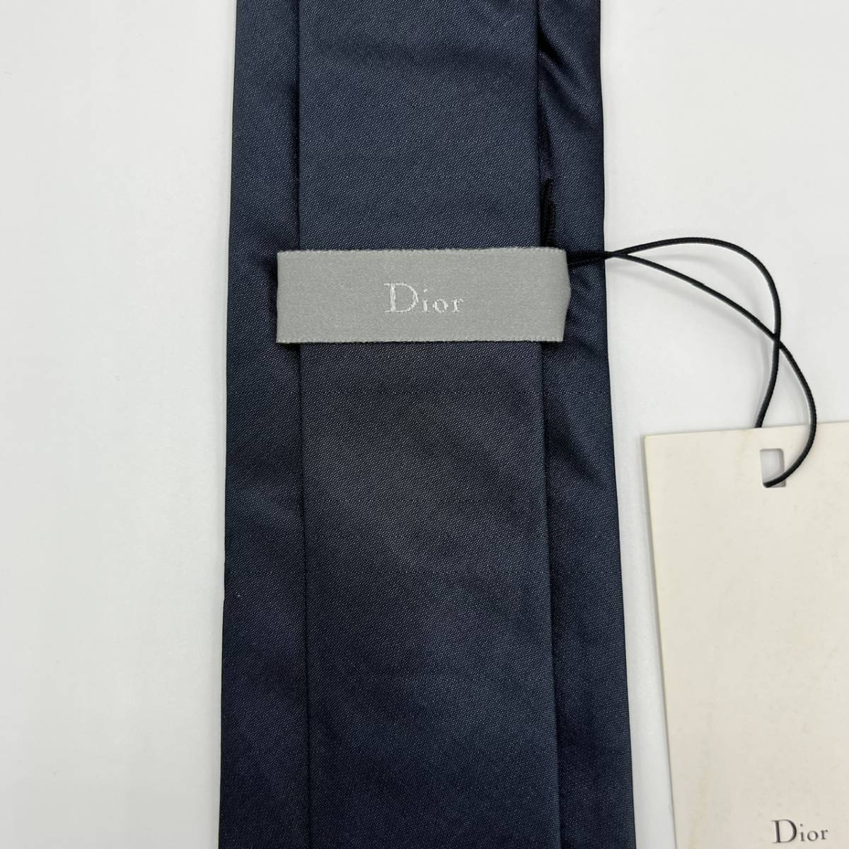 新品 Dior ディオール ネクタイ レギュラータイ 絹 シルク 濃紺 ネイビー