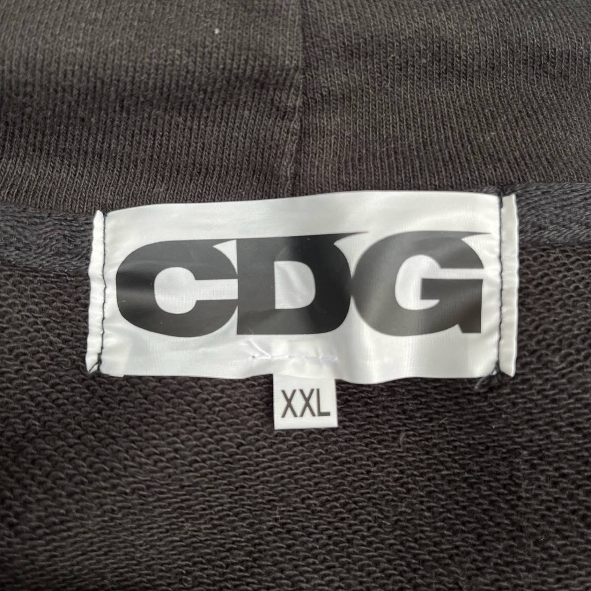 CDG シーディージー XXLサイズ ロゴ パーカー フーディ