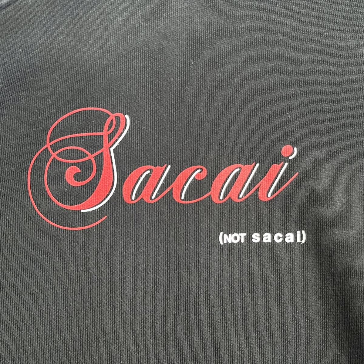 新品 sacai サカイ × fragment design フラグメント デザイン サイズ3 Hoodie ブラック Black パーカー フーディ