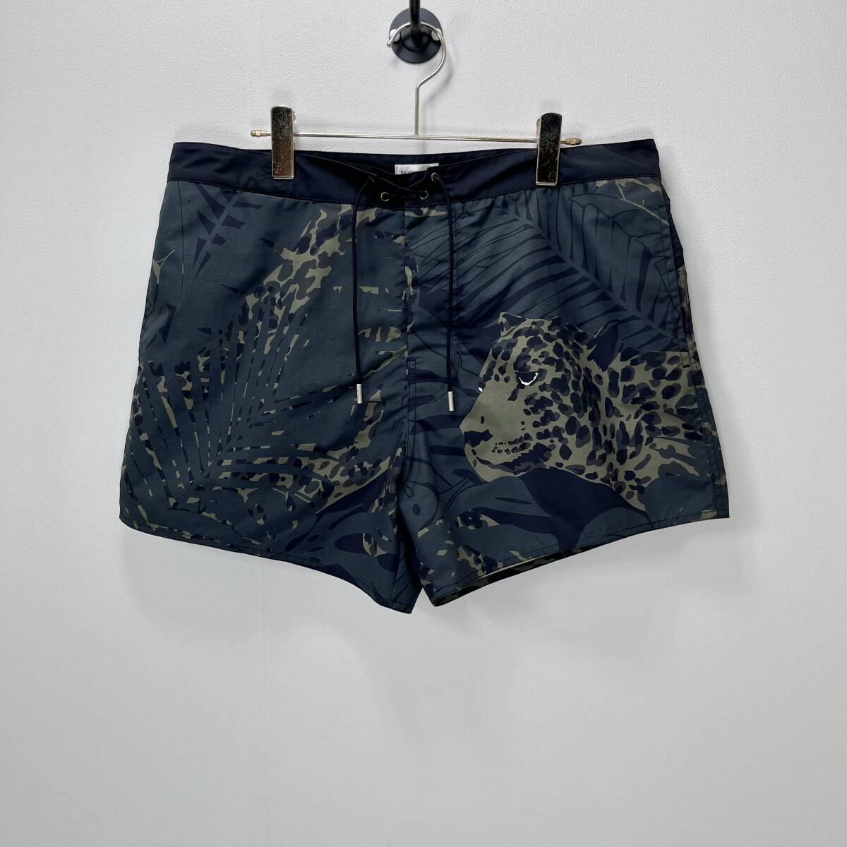 SAINT LAURENT サンローラン XLサイズ LEOPARD PRINT SWIM SHORTS 水着 スイムショーツ ショーツ ハーフパンツ 裏地付き レオパルド