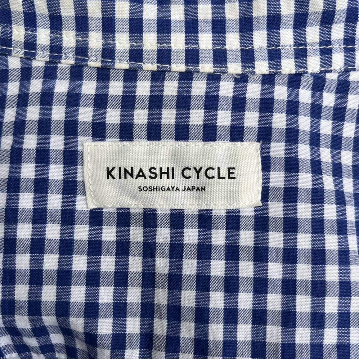 KINASHI CYCLE 木梨サイクル Lサイズ ギンガムチェック 長袖 シャツ とんねるず 木梨憲武
