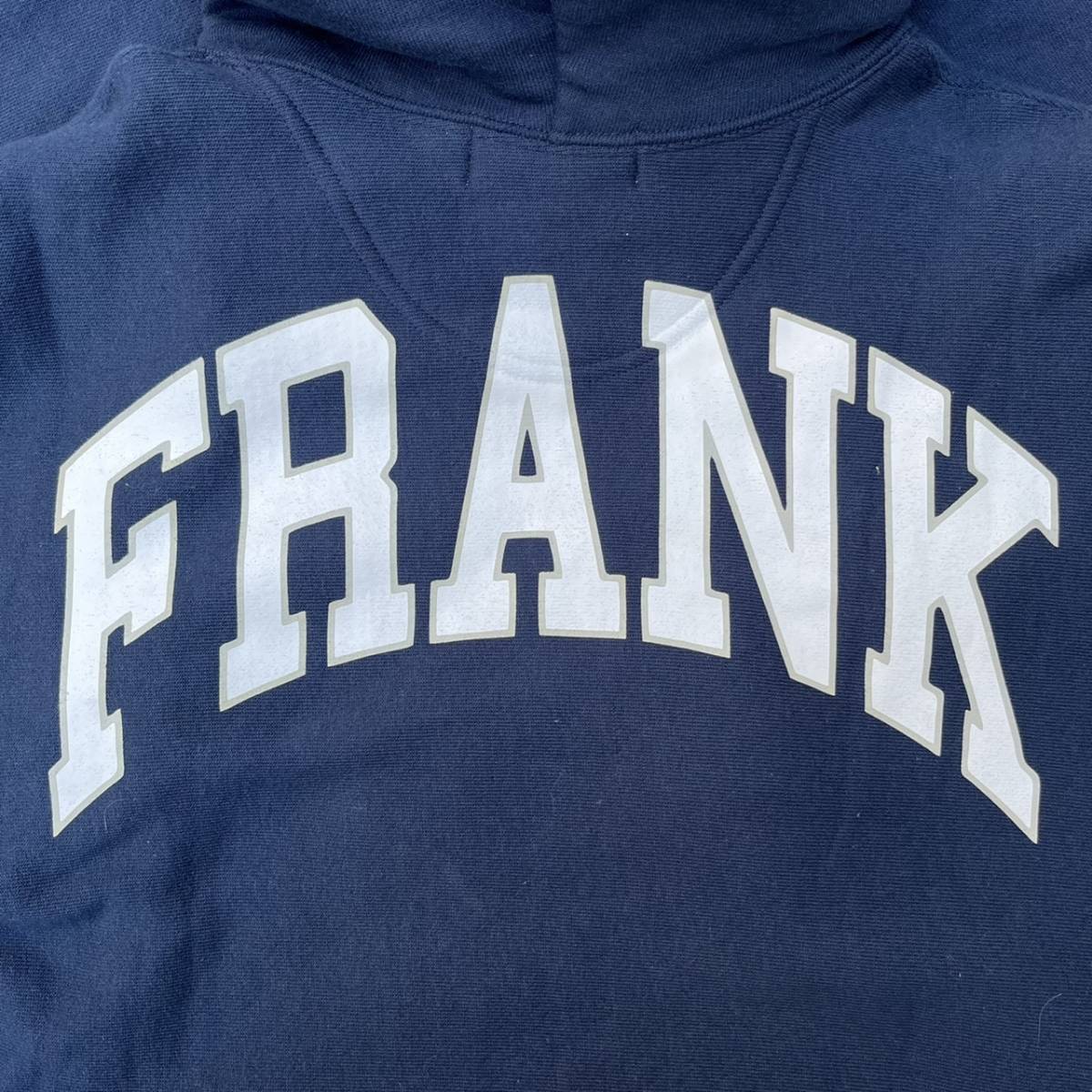 新品 FRANK フランク × CHAMPION チャンピオン Mサイズ ロゴ パーカー フーディ ネイビー