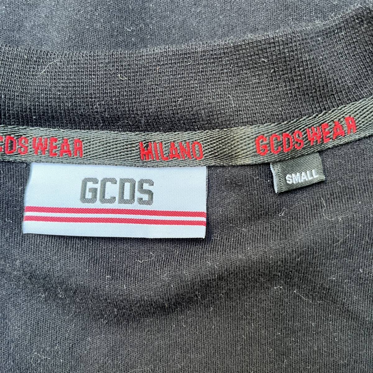 GCDS ジーシーディーエス Sサイズ Tシャツ ロゴ ブラック ビックシルエット ワイドシルエット