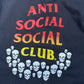 ANTI SOCIAL SOCIAL CLUB アンチソーシャルソーシャルクラブ Mサイズ スカル プリント プルオーバー パーカー ブラック