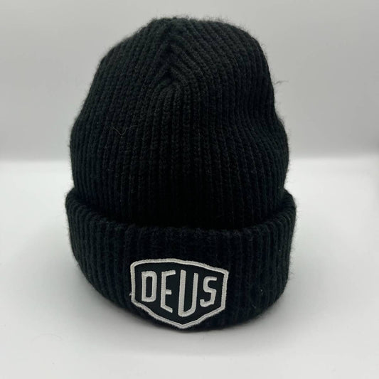 Deus Ex Machina デウスエクスマキナ ニット キャップ ロゴ 帽子 ビーニー ブラック キムタク