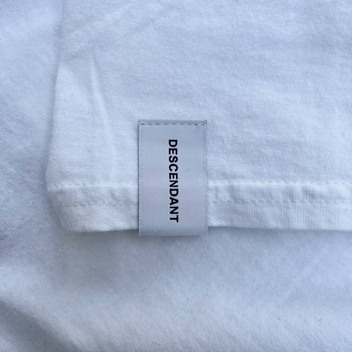 未使用品 DESCENDANTS ディセンダント サイズ2 ボックスロゴ Tシャツ ホワイト