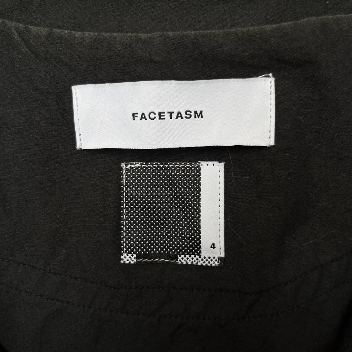 FACETASM ファセッタズム サイズ4 ベースボールシャツ ワッペン リブシャツ ブラック