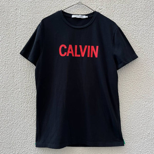 Calvin Klein Jeans カルバンクラインジーンズ Mサイズ ロゴ Tシャツ プリント ブラック