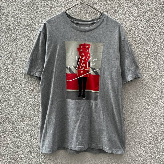 NIKE ナイキ XLサイズ Tシャツ シューズボックス ロゴ グレー