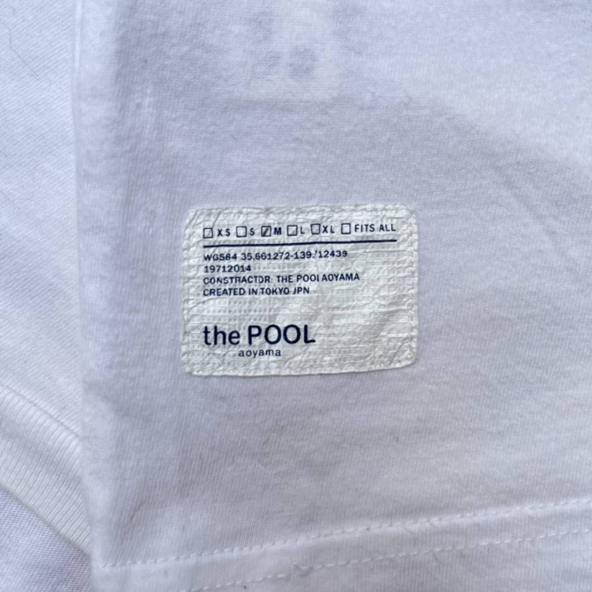 the POOL aoyama ザプールアオヤマ Mサイズ Tシャツ ロゴ ホワイト 藤原ヒロシ フラグメント
